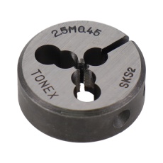 【D2.5】ねじ切りダイス 外径25mm ねじ径2.5mm×ピッチ0.45mm