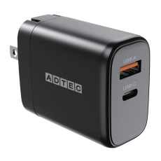 【APD-V065AC-BK】Power Delivery対応充電器(最大65W/Type-C×1 Type-A×1/ブラック)