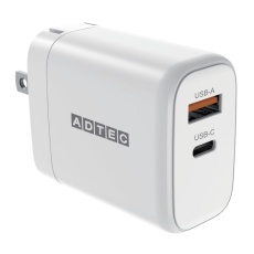 【APD-V065AC-WH】Power Delivery対応充電器(最大65W/Type-C×1 Type-A×1/ホワイト)