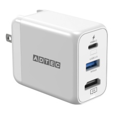 【APD-V034ACH-WH】4K 出力対応/PD3.0対応充電器(最大34.5W/Type-C×1 Type-A×1 & HDMI×1/Type-C ケーブル付属/ホワイト)