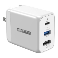 【APD-V034ACH-WH】4K 出力対応/PD3.0対応充電器(最大34.5W/Type-C×1、Type-A×1 & HDMI×1/Type-C ケーブル付属/ホワイト)