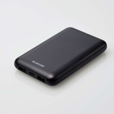 【DE-C44-10000BK】薄型コンパクトモバイルバッテリー(10000mAh/20W/C×1+A×2)