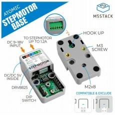 【M5STACK-A132】ATOMICステッピングモーターベース(DRV8825)