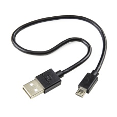 【CAB-24508】micro:bit用USBケーブル(300mm、黒)