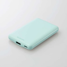 【DE-C45-5000GN】薄型コンパクトモバイルバッテリー(5000mAh/3A/C×1+A×1)