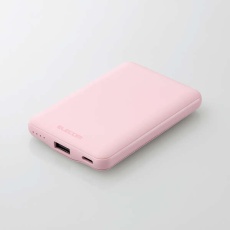 【DE-C45-5000PN】薄型コンパクトモバイルバッテリー(5000mAh/3A/C×1+A×1)