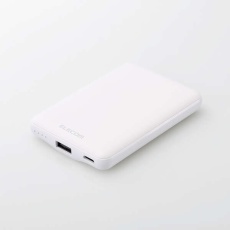 【DE-C45-5000WH】薄型コンパクトモバイルバッテリー(5000mAh/3A/C×1+A×1)