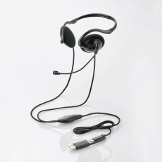 【HS-NB11SCBK】指向性マイク モバイルヘッドセット ネックバンドUSB Type-C