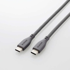 【MPA-CC5PSS05GY】USB2.0ケーブル(USB Type-C-USB Type-C/100W対応/なめらか)0.5m