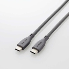 【MPA-CC5PSS05GY】USB2.0ケーブル(USB Type-C - USB Type-C/100W対応/なめらか) 0.5m