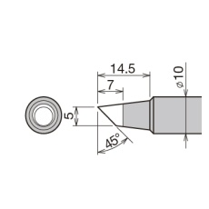 【PX-48RT-5C】替こて先 PX-480/PX480E用 C型 φ5