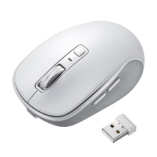 【MA-WBBS519W】静音Bluetoothワイヤレスマウス(充電式・5ボタン・ホワイト)