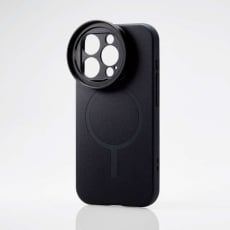 【PM-A23CHVCAMPBK】iPhone 15 Pro ハードケース カメラフィルター対応 ポケット付