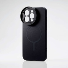 【PM-A23DHVCAMPBK】iPhone 15 Pro Max ハードケース カメラフィルター対応 ポケット付