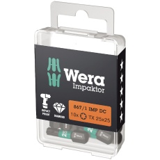 【057623】WERA ベラ インパクトドライバー用 ドライバービット 10個入り 刃先サイズT15 全長25mm 