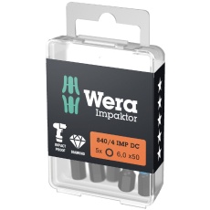 【057644】ダイヤモンドコーティング インパクトドライバー用 ドライバービット10個入り 刃先サイズHEX4 全長50mm