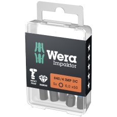 【057646】ダイヤモンドコーティング インパクトドライバー用 ドライバービット10個入り 刃先サイズHEX6 全長50mm