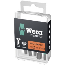 【057666】WERA ベラ インパクトドライバー用 ドライバービット10個入り 刃先サイズT30 シャンク径6.35mm 全長50mm 