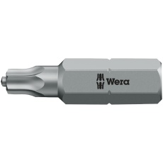 【066081】WERA ベラ センターピン付きトルクスビット 差込6.35mm 対辺TX15 全長25mm 