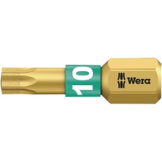 【066100】WERA ベラ ダイヤモンドコーティング トルクスネジ用 ドライバービット 差込6.35mm 刃先サイズTX10 全長25mm 
