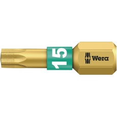 【066102】WERA ベラ ダイヤモンドコーティング トルクスネジ用 ドライバービット 差込6.35mm 刃先サイズTX15 全長25mm 