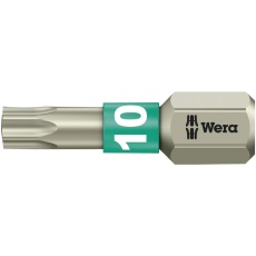 【071032】WERA ベラ トルクスネジ用 ステンレス製ドライバービット 差込6.35mm 刃先サイズTX10 全長25mm  