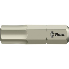 【071076】WERA ベラ Hex六角ネジ用 ステンレス製ドライバービット 差込6.35mm 刃先サイズHEX6 全長25mm  