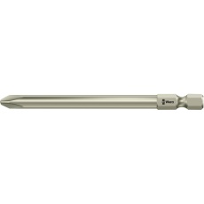 【071082】プラスネジ用 ステンレス製ドライバービット 差込6.35mm 刃先サイズ+2 全長89mm