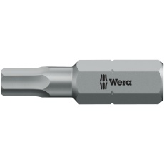 【135079】WERA ベラ 六角ソケットネジ用 ヘキサゴンドライバービット 差込6.35mm 刃先サイズ7/32HEX 全長25mm 