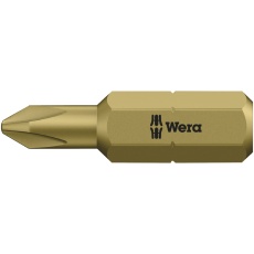 【346281】WERA ベラ プラスネジ用 ドライバービット 差込6.35mm 刃先サイズ＋2 全長25mm 