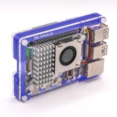 【PIMORONI-PIM679】Pibow Coupe 5 - Raspberry Pi 5専用ケース 青