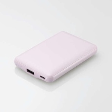 【DE-C45-5000PU】&me 薄型コンパクトモバイルバッテリー(5000mAh/3A/C×1＋A×1)