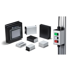 【EXF14-7-19SB】EXF型フランジ足付アルミ押出材ケース(シルバー/ブラック)