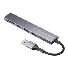 【USB-3HC320MS】USB 5Gbps 3ポート スリム ハブ(カードリーダー付き・USB A接続)