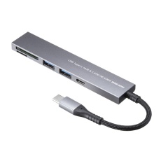 【USB-3TCHC21MS】USB 5Gbps 3ポート スリム ハブ(カードリーダー付き・Type-C接続)