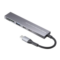 【USB-3TCHC22MS】USB 5Gbps 3ポート スリム ハブ(カードリーダー付き・Type-C接続)