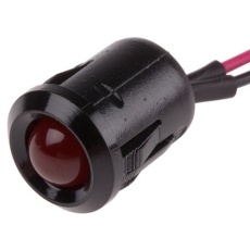 【206-508】パイロットランプ 2V dc 赤 実装ホールサイズ：12mm