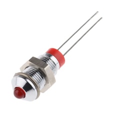 【208-712】パイロットランプ 2V dc 赤 実装ホールサイズ：6mm