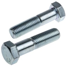 【279-896】六角ボルト M16 x 65mm スチール(10個入り)