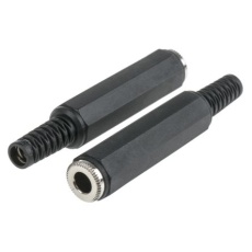 【392-598】フォーンコネクタ 6.35 mm ケーブルマウント ステレオ