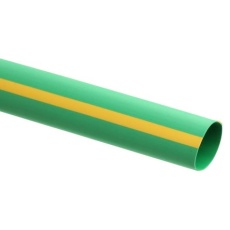 【398-054】熱収縮チューブ 収縮前 12.7mm 収縮後 6.4mm 緑/黄