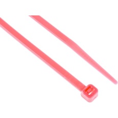 【404-538】結束バンド 203mm x 3.6mm ピンク ナイロン 66(100個入り)