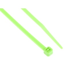 【404-544】結束バンド 203mm x 3.6mm 緑 ナイロン 66(100個入り)