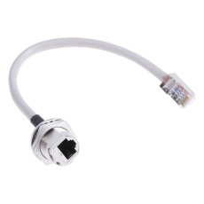【111-6740】イーサネットケーブル 200mm グレー STP
