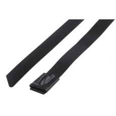 【123-5031】結束バンド 360mm x 12 mm 黒 ステンレス(100個入り)