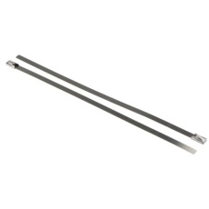 【123-5034】結束バンド 200mm x 4.6 mm スチール ステンレス(100個入り)