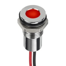 【132-9118】パイロットランプ 12V dc 赤 実装ホールサイズ：8mm