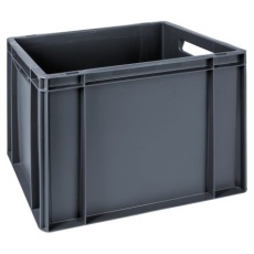 【163-1900】M ユーロコンテナ 30L 325mm x 300mm x 400mm PP グレー