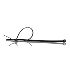【178-9487】結束バンド 200mm x 4.6mm 黒 PP(100個入り)