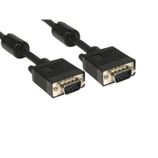 【182-8531】DVケーブル / モニターケーブル 25m コネクタA：オス VGA/SVGA コネクタB：オス VGA/SVGA 黒